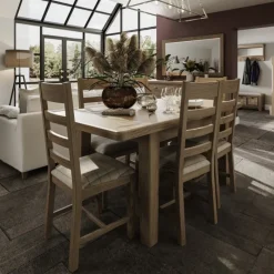 Hot Heritage 1.3m Extending Dining Table and 6 Chairs Dining Sets