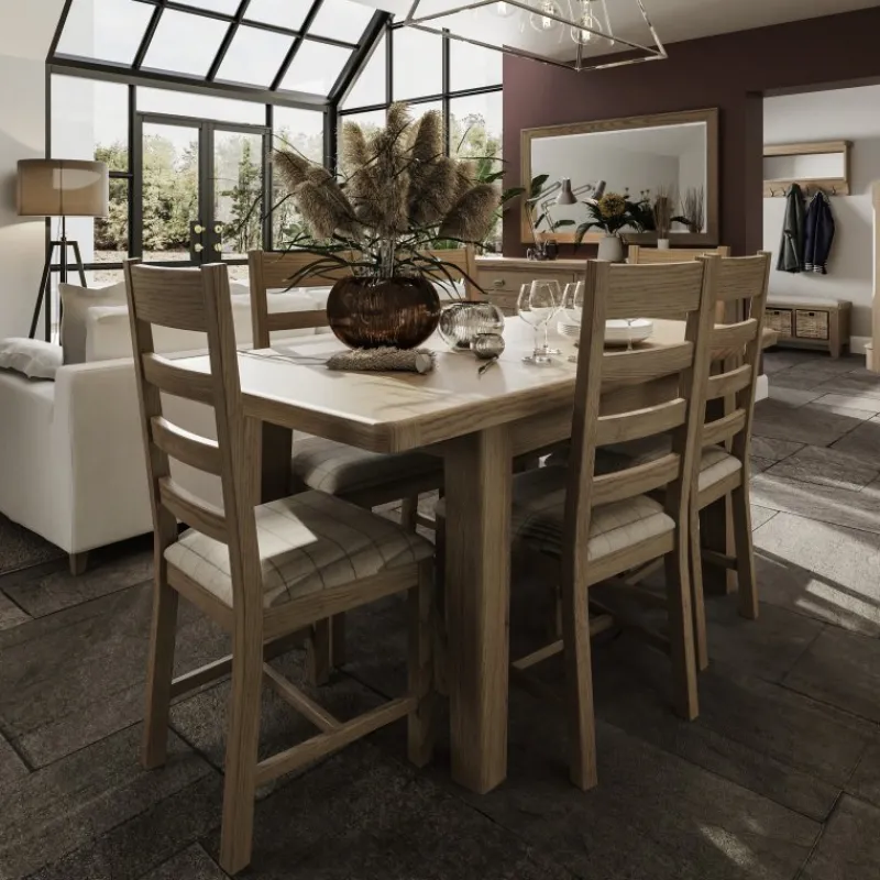 Hot Heritage 1.3m Extending Dining Table and 6 Chairs Dining Sets