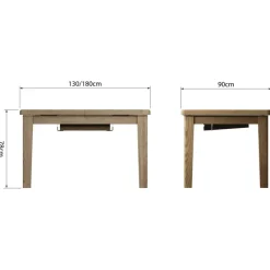 Best Heritage 1.3m Extending Dining Table Dining Tables