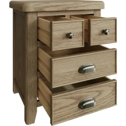 Best Heritage Oak Extra Large Bedside Cabinet Bedside Tables