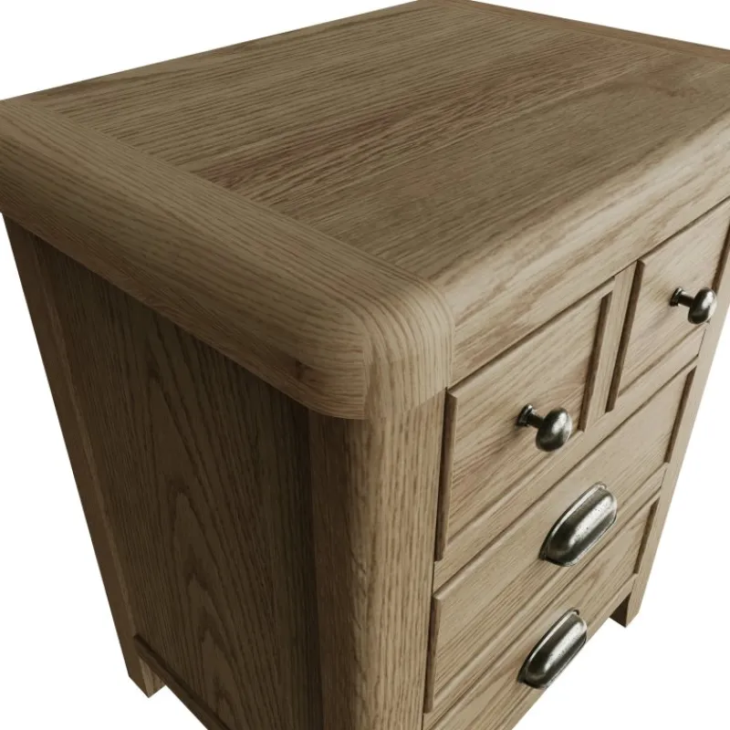 Best Heritage Oak Extra Large Bedside Cabinet Bedside Tables