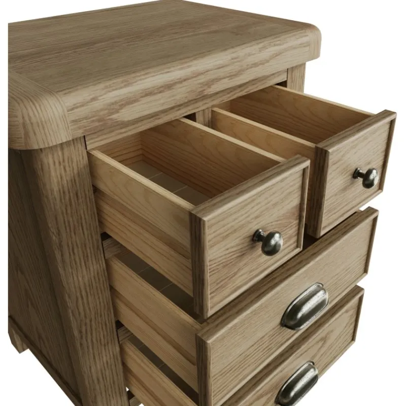 Best Heritage Oak Extra Large Bedside Cabinet Bedside Tables