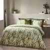 Sale Frond Olive Abstract Cotton Rich Reversible Single Duvet Cover Set Duvet Covers