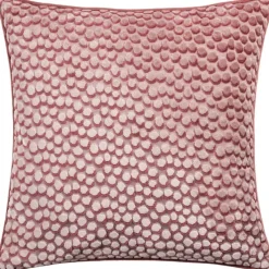 Clearance Lanzo Cut Velvet Cushion Plaster Pink Cushions