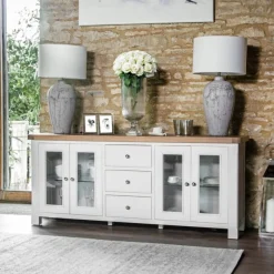 Clearance Holkham Oak 4 Door Sideboard Sideboards | Sideboards
