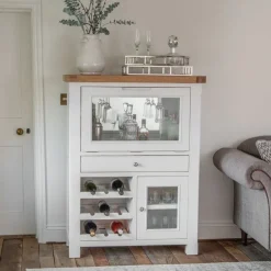 New Holkham Oak Drink Beureau Wine Cabinets | Kitchen Furniture