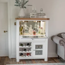 New Holkham Oak Drink Beureau Wine Cabinets | Kitchen Furniture