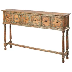 Best Houston 6 Drawer Hall Table Sideboards | Console Tables