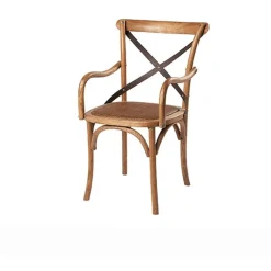 Best Houston Oak Cross Armchair Dining Chairs