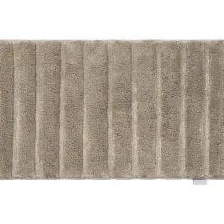 Fashion Bamboo Stripe Mat Latte Bath Mats