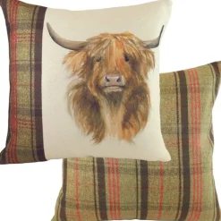 Best Hunter Highland Cow Cushion Poly Filled 43x43 Cushions