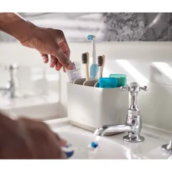 Discount Easy Store Large Toothbrush Holder Ecru Bathroom Accessories