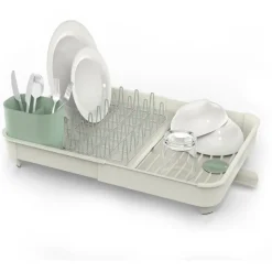 Clearance Light Stone Sage Extend expandable Dish Rack Cleaning