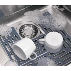 New Sink Saver Grey Adjustable Sink Mat Cleaning