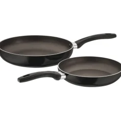 Sale 2 Piece Radiant Black Fry Pan Set Pots & Pans