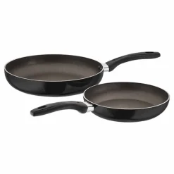 Sale 2 Piece Radiant Black Fry Pan Set Pots & Pans