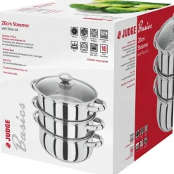 Discount basics 3 Tier Steamer 20cm Pots & Pans