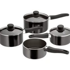 Clearance Essentials 4 piece Pan Set Non-Stick Pots & Pans