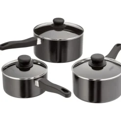 Clearance Essentials Non Stick 3 Piece Pan Set Pots & Pans