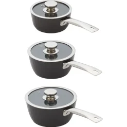 Sale Evertough 3 Piece Saucepan Set Pots & Pans