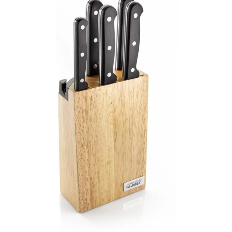 Online Judge 5 Piece Knife Block Kitchen Utensils