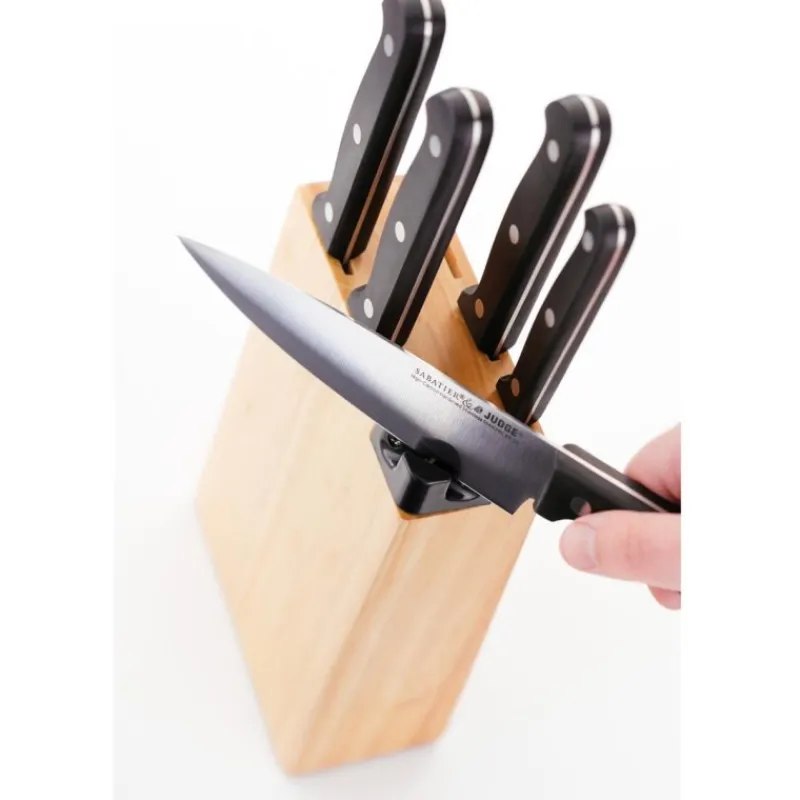 Online Judge 5 Piece Knife Block Kitchen Utensils