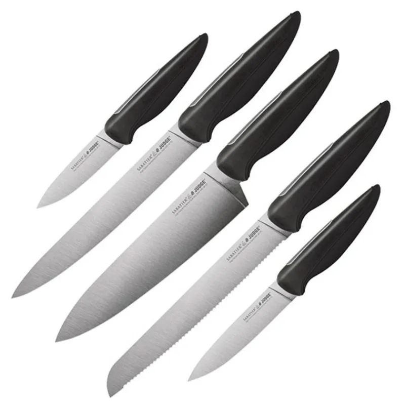 Hot Judge 5 Piece Knife Block Set Kitchen Utensils