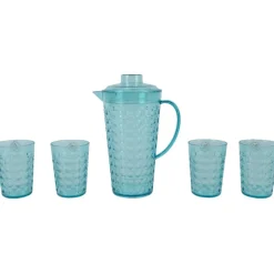Sale Blue Plastic Ball Pattern Jug Set Drinkware