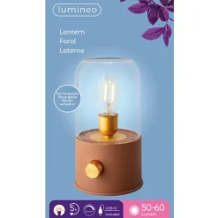 Outlet LED Rechargeable Indoor Camp Light Terracotta Table Lamps