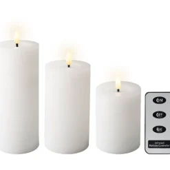 Best Pack of 3 Remote Controlled Warm White LED Candles Novelty & String Lights