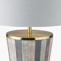 Best Kerala Distressed Sage Wood Table Lamp Table Lamps
