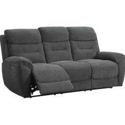 Discount Keswick 3 Seater Power Recliner Sofa in Dark Grey 3 Seater Sofas | Sofas