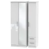 Best Kinglsey Tall Triple Mirrored Wardrobe with Drawer Wardrobes
