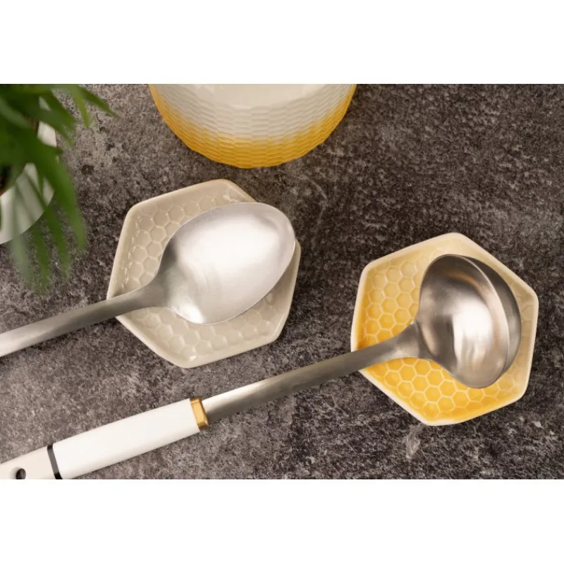 Clearance Yellow Ceramic Spoon Rest Kitchen Utensils