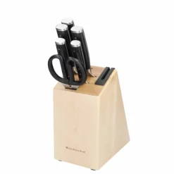 Hot Gourmet 6 Piece Knife Block Set Kitchen Utensils