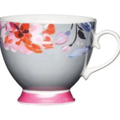 Outlet Floral Border Footed Mug Drinkware