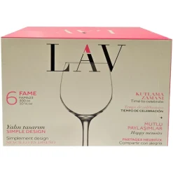 Clearance Fame 300cc Set of 6 Wine Glasses Glassware