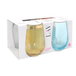 Clearance Gaia Pastel Set Of 4 Glasses Glassware