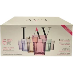 Hot Pastel Set of 6 Drinking Glasses Glassware