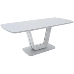 Outlet Lazzaro 1.6m Grey Extending Table with 4 Grey Chairs Dining Sets