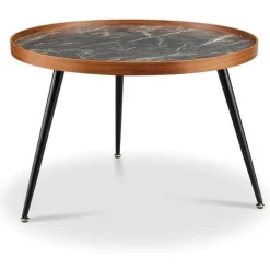 Best Lima Black Walnut Marble Coffee Table Coffee Tables