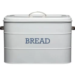 Sale Living Nostalgia Grey Bread Bin Food Storage