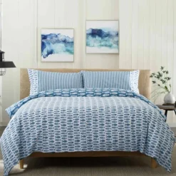 Clearance Blue Big Fish Little Fish Duvet Cover Set Duvet Covers