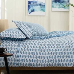 Clearance Blue Big Fish Little Fish Duvet Cover Set Duvet Covers