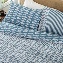 Clearance Blue Big Fish Little Fish Duvet Cover Set Duvet Covers