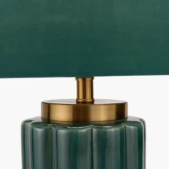 Online Lushan Green Scalloped Ceramic Table Lamp Table Lamps