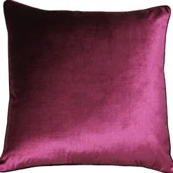 Online Luxe Velvet Cushion Poly Filled Cranberry 55x55 Cushions