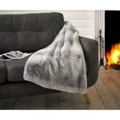 Sale Lyndon Co Ashbourne Throw 130x180cm Grey Throws