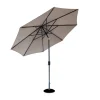 New 3M Crank & Tilt Aluminium Parasol in Taupe Parasols & Bases
