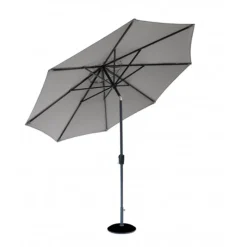 New 3M Crank & Tilt Aluminium Parasol in Grey Parasols & Bases